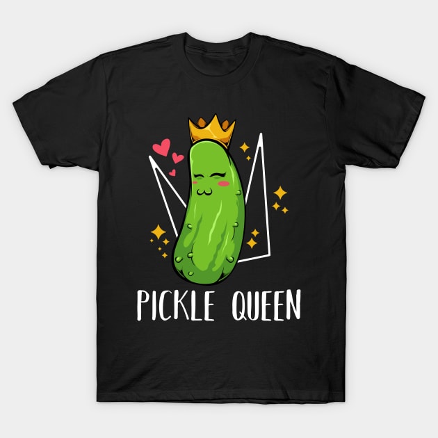 Pickle - Pickle Queen - Funny Kawaii Vegetable Vegan T-Shirt by Lumio Gifts